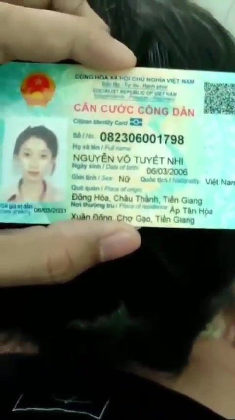 Võ Thị Tuyết Nhi 2k6 bán dâm show cả cccd thì chịu em rồi